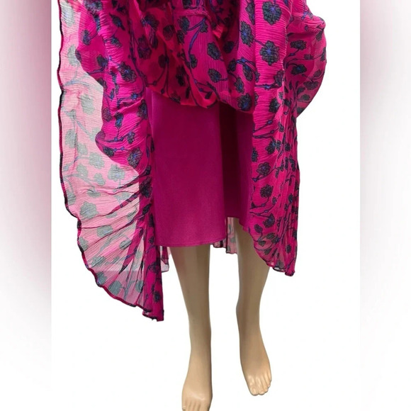 Diane von Furstenberg Womens Dress Silk Pink Berry Size Small - Picture 8 of 16